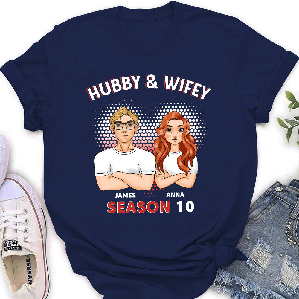 Hubby And Wifey - Personalized Custom Women's T-shirt