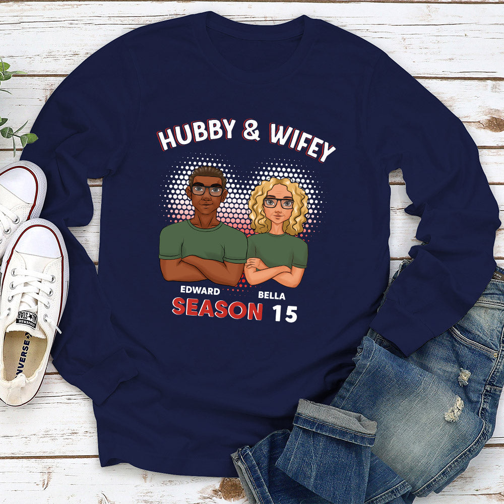 Hubby And Wifey - Personalized Custom Long Sleeve T-shirt