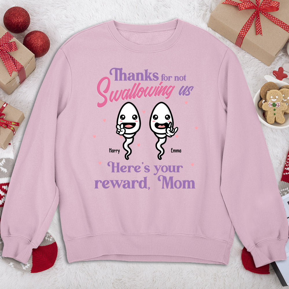 Thanks For Not Swallowing Us - Personalized Custom Sweatshirt
