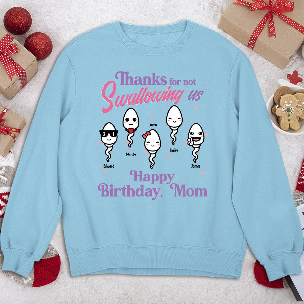 Thanks For Not Swallowing Us - Personalized Custom Sweatshirt