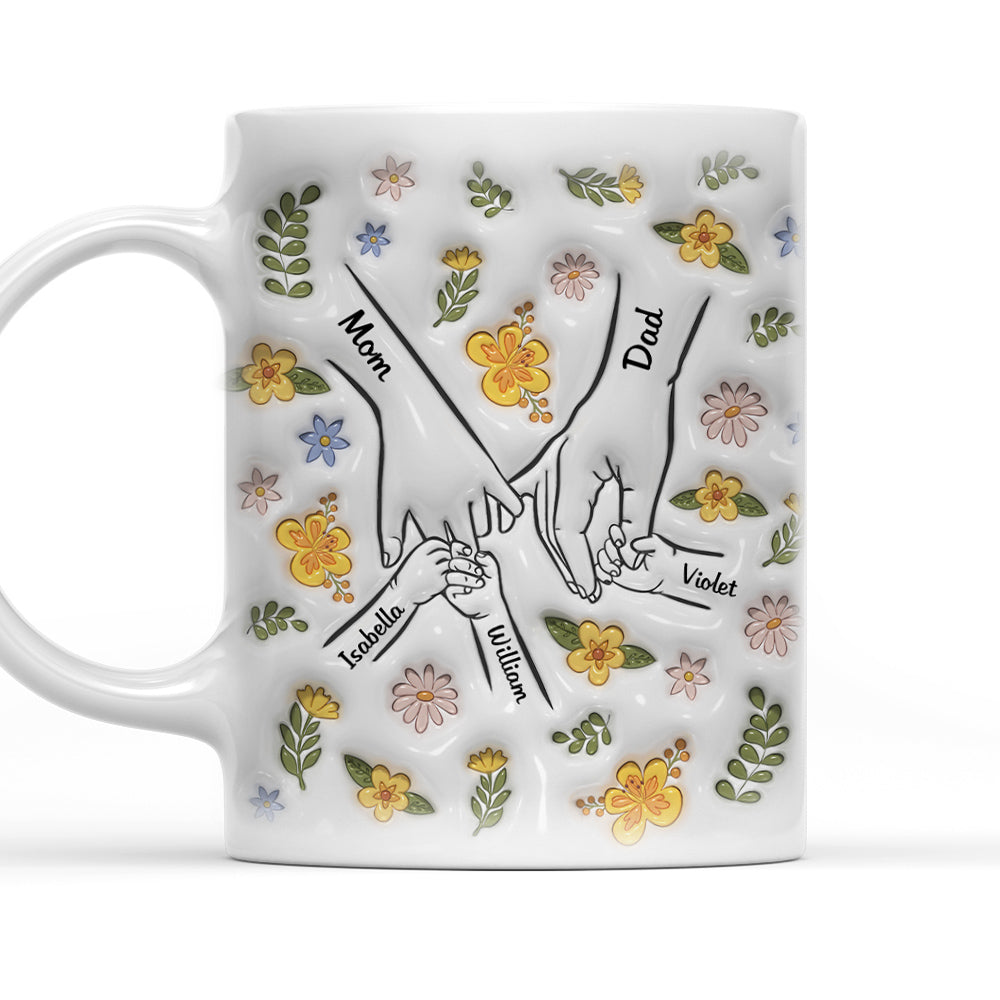 A Family Is A Round Of Love - Personalized Custom 3D Inflated Effect Mug