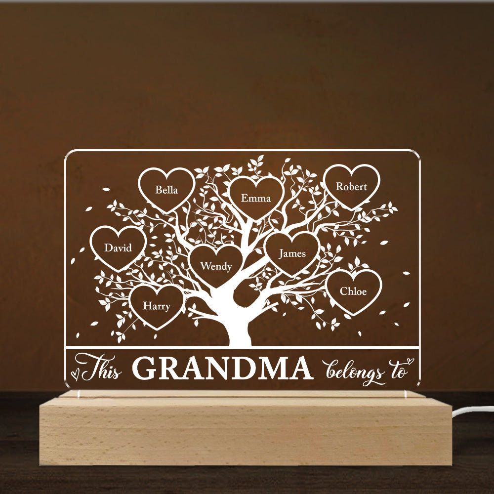 This Grandma Belongs To - Personalized Custom LED Light