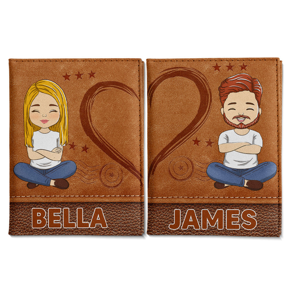 Travel Is My Therapy - Personalized Custom Couple Passport Cover