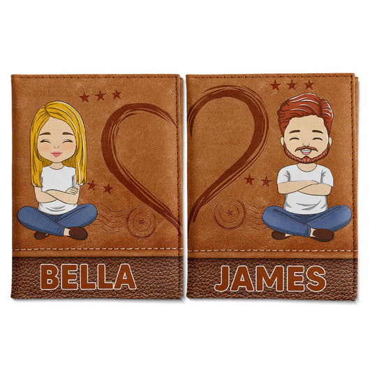 Travel Is My Therapy - Personalized Custom Couple Passport Cover