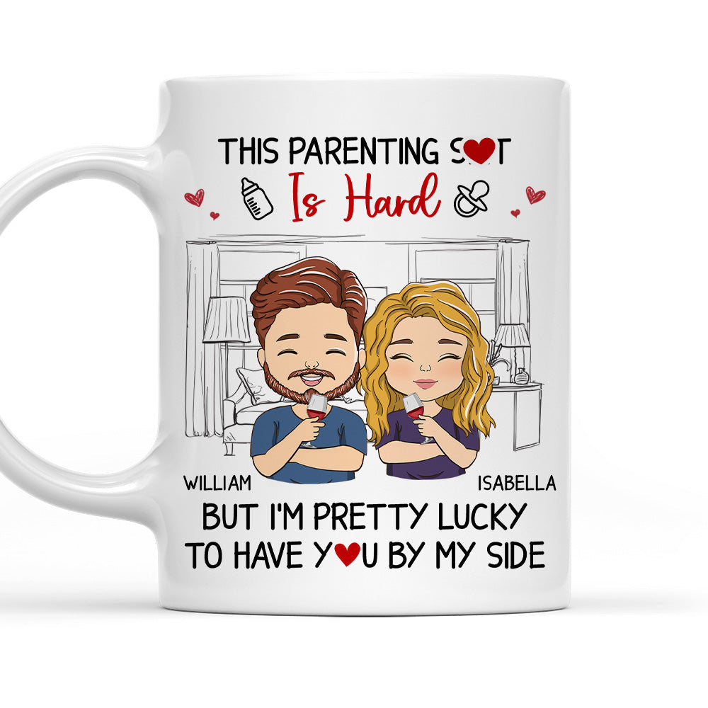 Lucky To Have You By My Side - Personalized Custom Coffee Mug