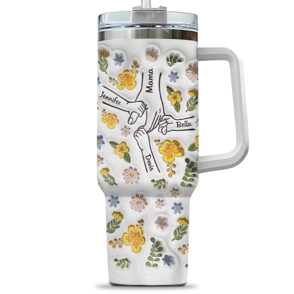 We Always Hand In Hand - Personalized Custom 3D Inflated Effect Printed 40 Oz Tumbler