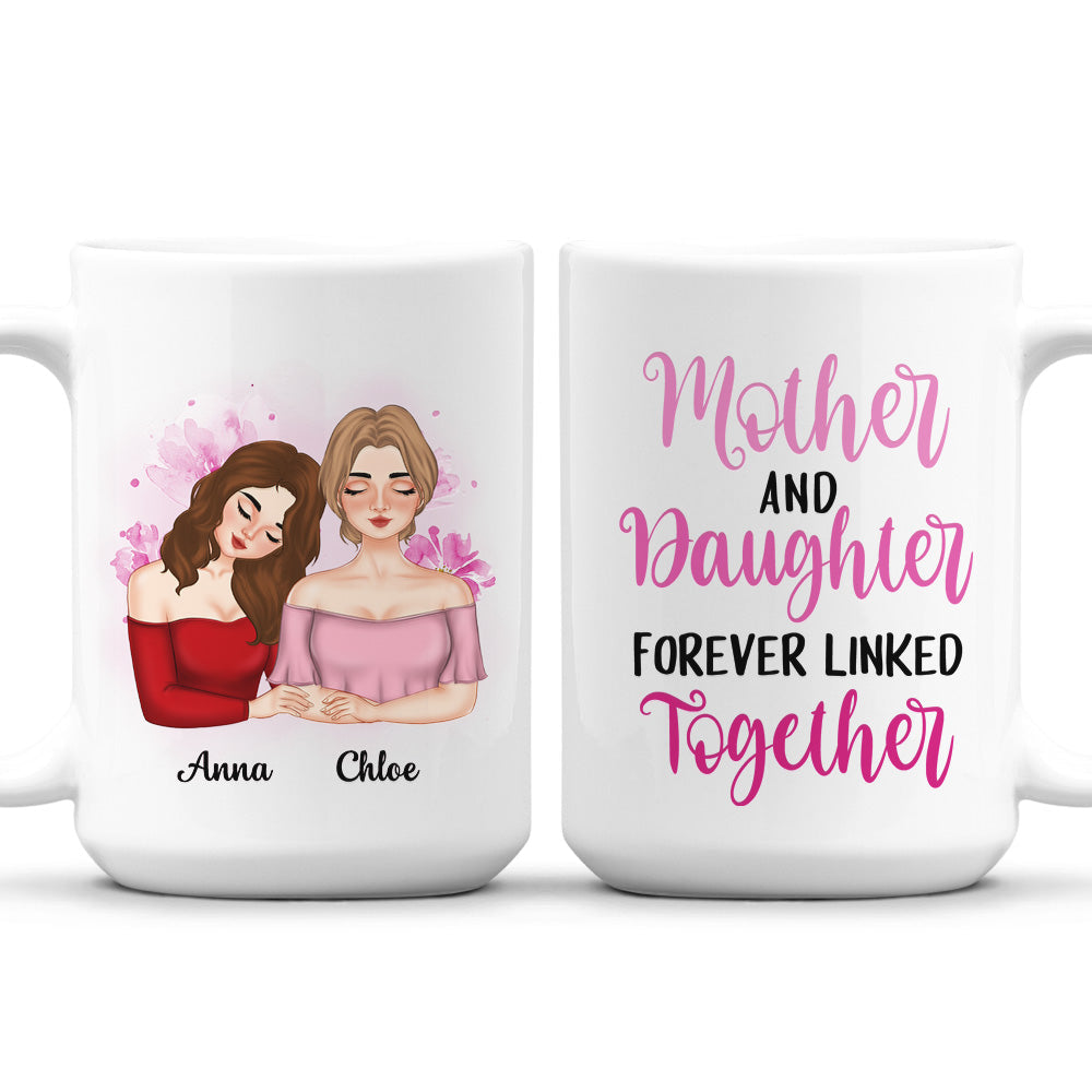 Mother Forever Linked Together - Personalized Custom Coffee Mug