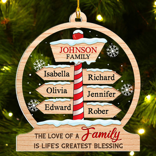 Family Greatest Blessing - Personalized Custom Acrylic Ornament