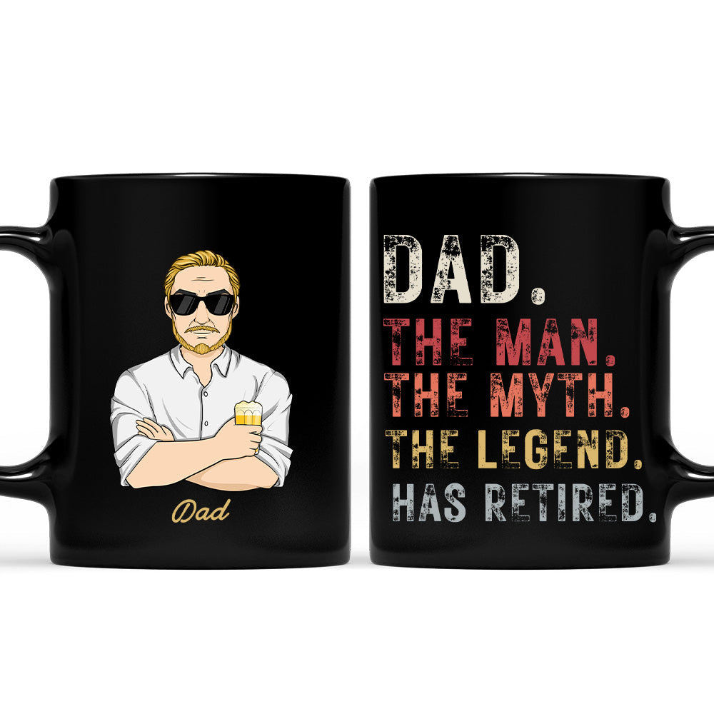 The Legend Has Retired - Personalized Custom Coffee Mug