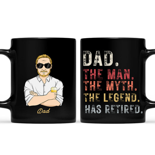 The Legend Has Retired - Personalized Custom Coffee Mug