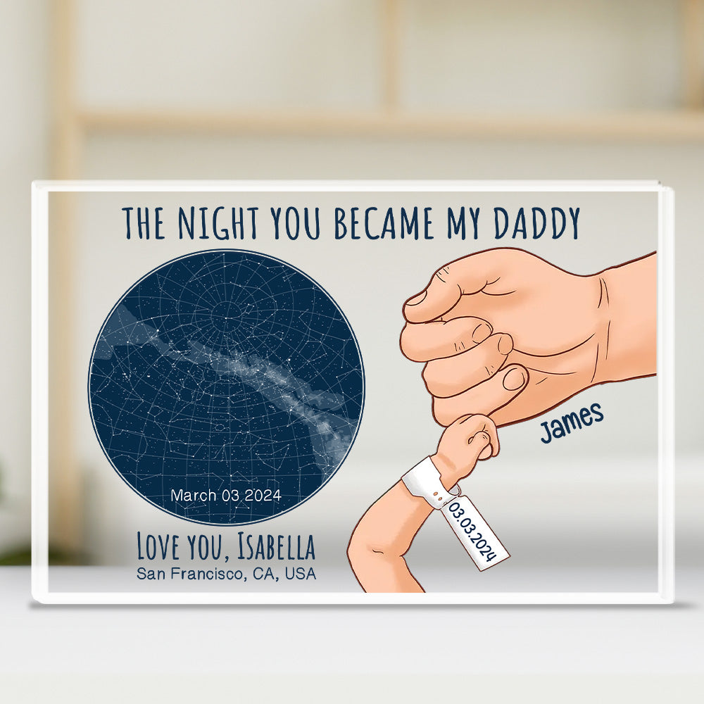 The Night You Became My Daddy - Personalized Custom Acrylic Plaque