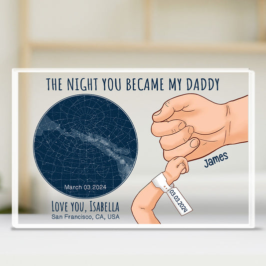 The Night You Became My Daddy - Personalized Custom Acrylic Plaque