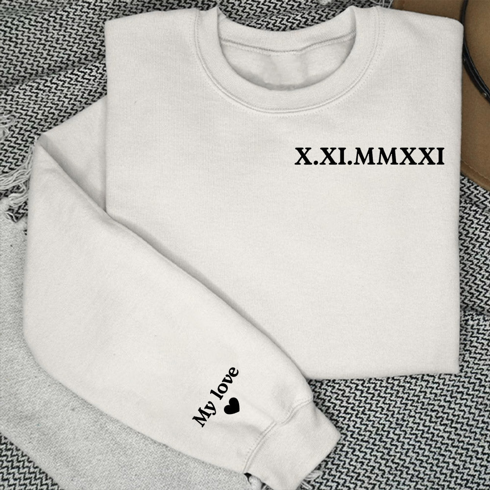 Custom Roman Numeral - Personalized Custom Long Sleeve T-shirt