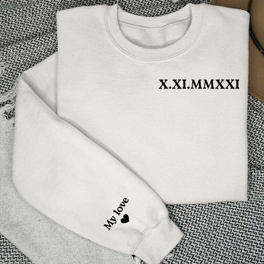 Custom Roman Numeral - Personalized Custom Long Sleeve T-shirt