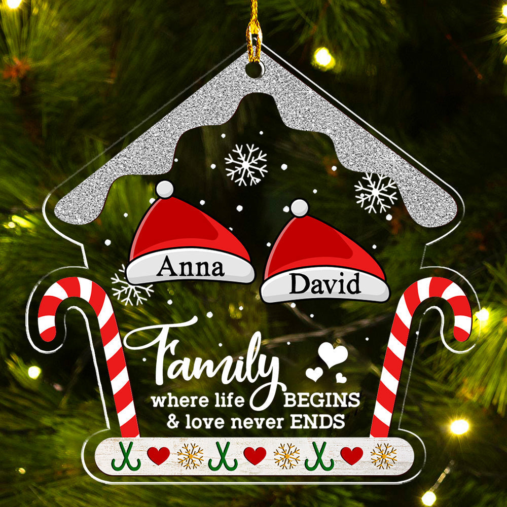 Love Never Ends - Personalized Custom Acrylic Ornament