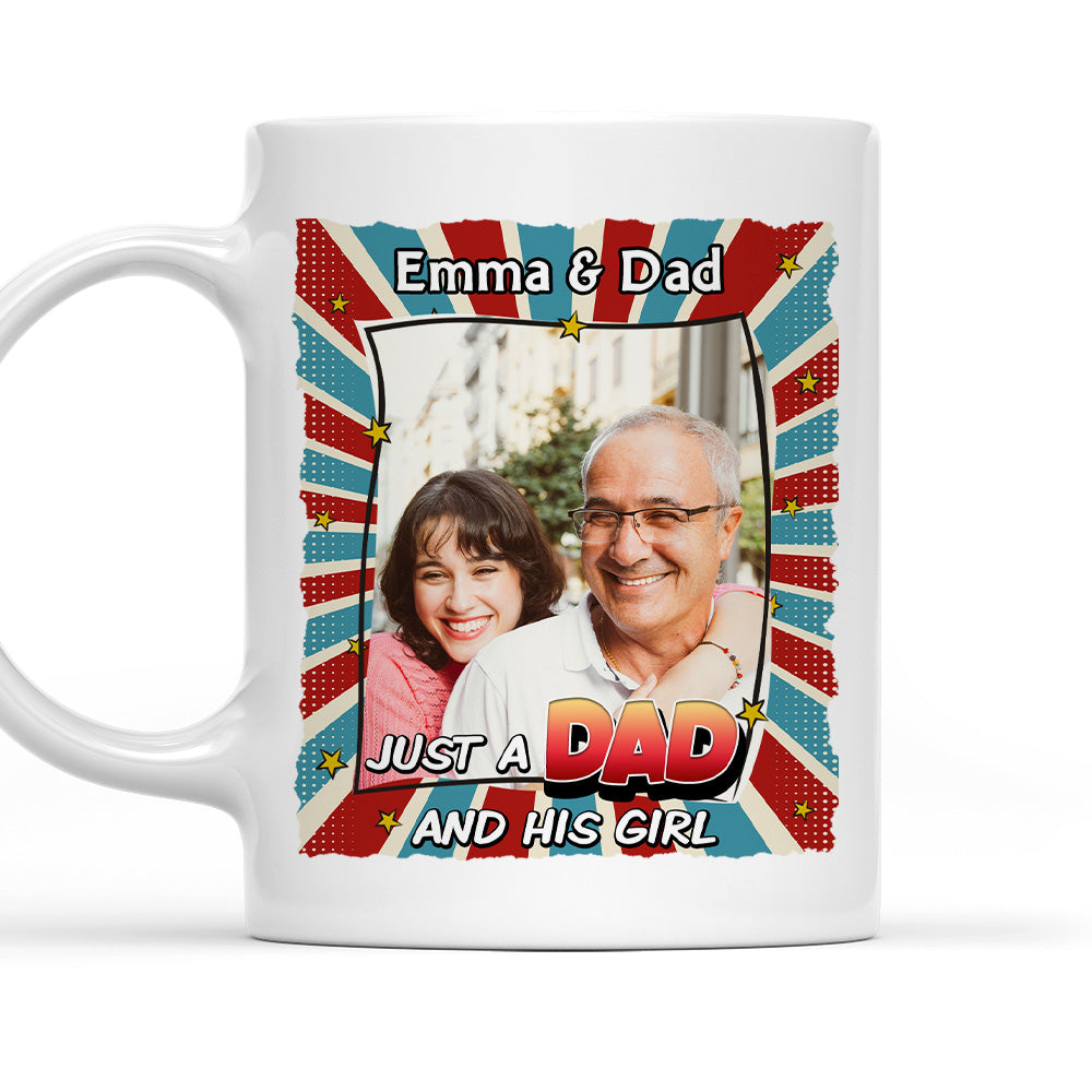 Just A Dad And His Kids - Personalized Custom Coffee Mug