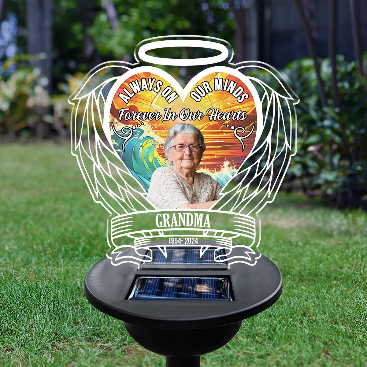 Custom Photo Always On Our Minds - Personalized Custom Solar Light