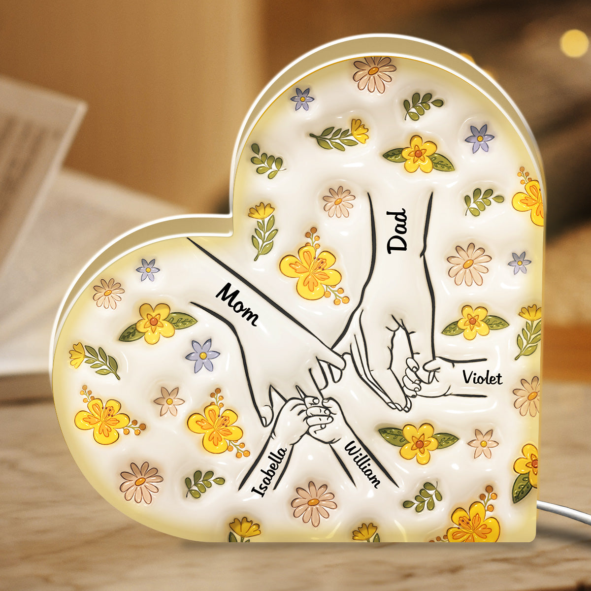 A Family Is A Round Of Love - Personalized Custom Light Box