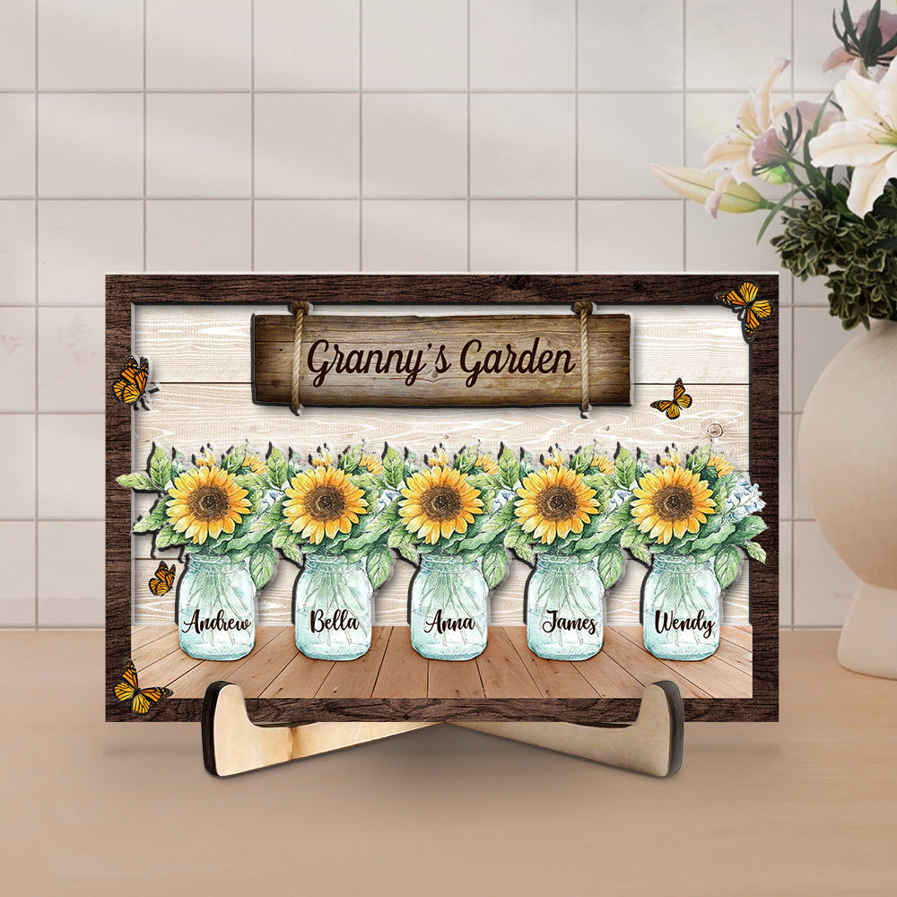 A Garden Of Love - Personalized Wooden Plaque