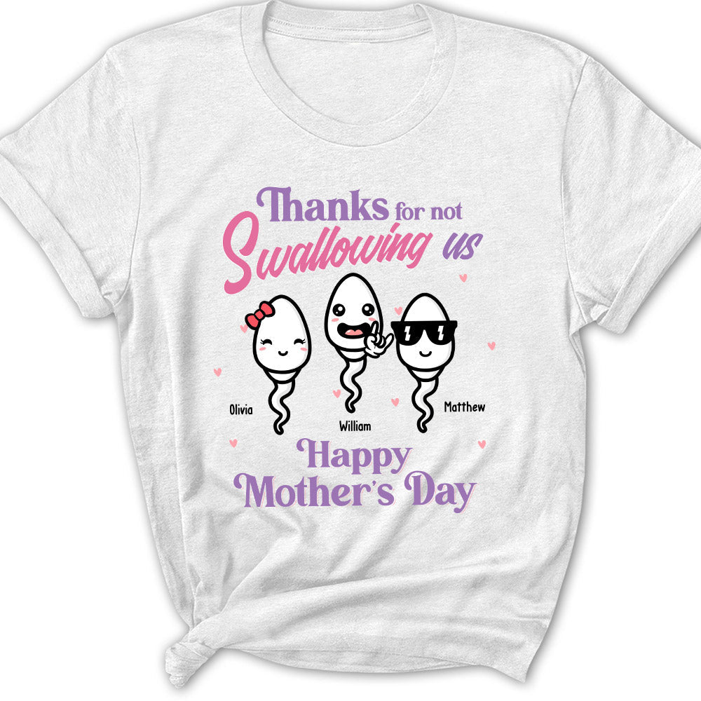 Thanks For Not Swallowing Us - Personalized Custom Women's T-shirt