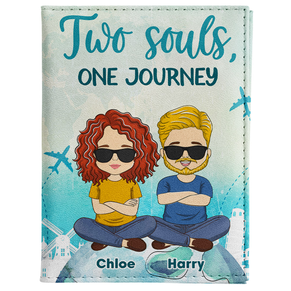 Two Souls, One Journey - Personalized Custom Passport Cover
