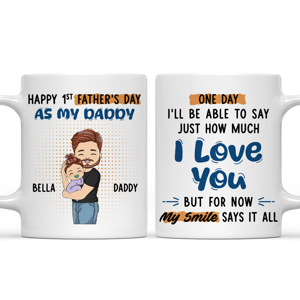 Happy 1st Fathers Day - Personalized Custom Coffee Mug