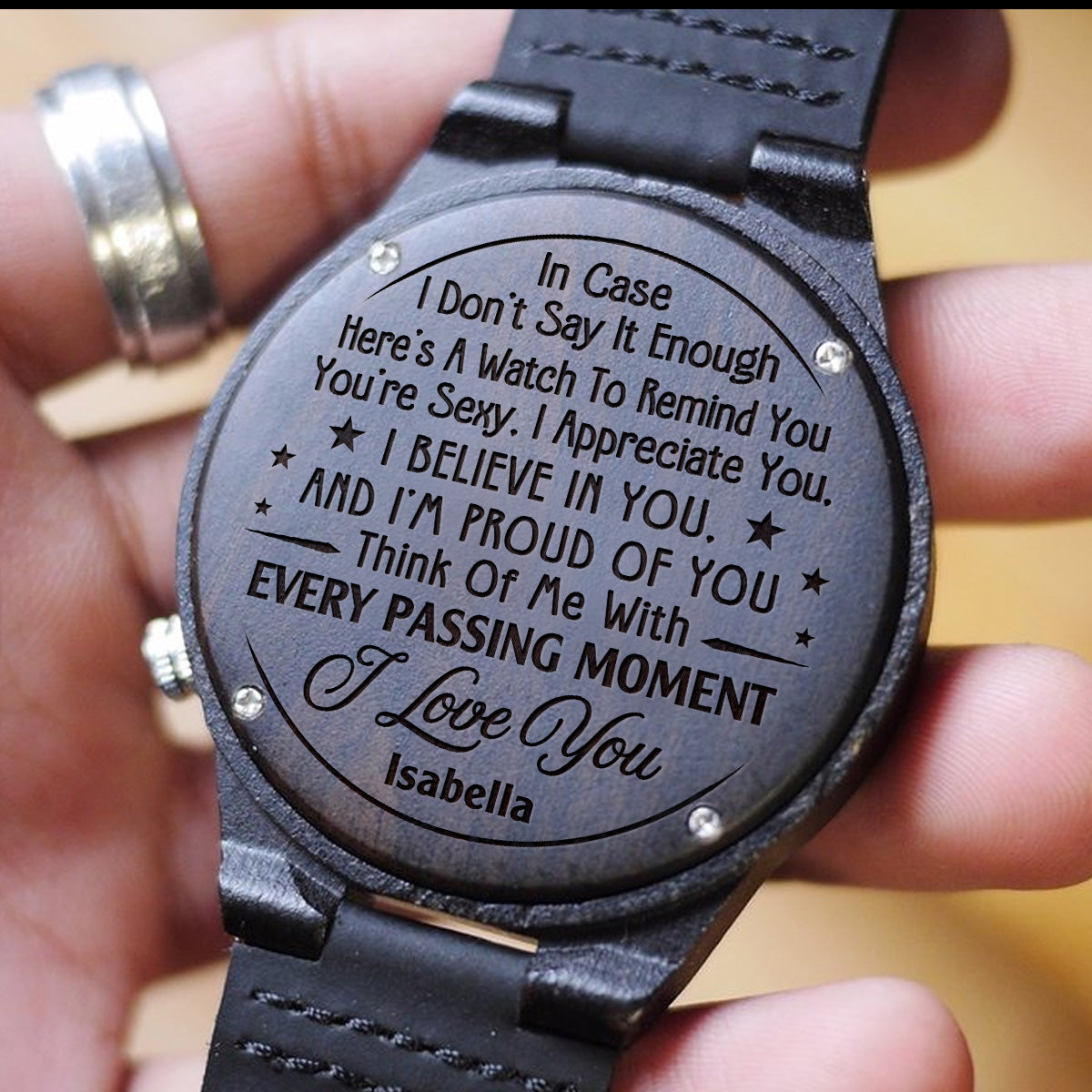 I Believe In You - Personalized Custom Wood Watch