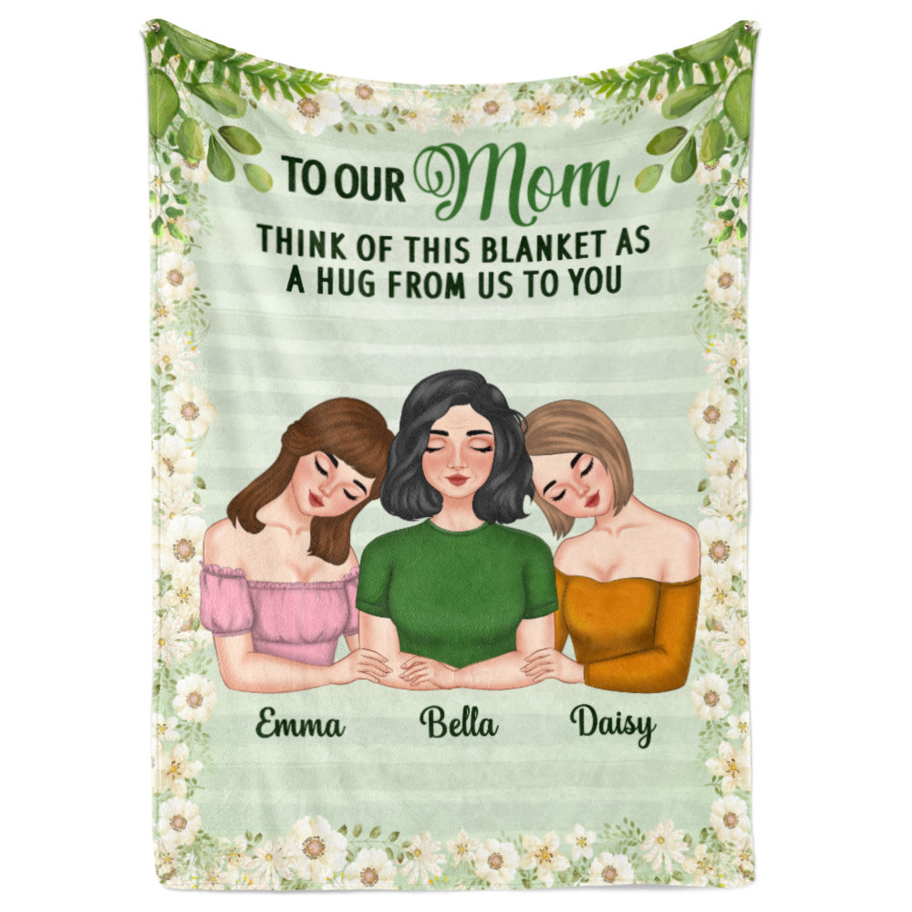 A Hug From Us - Personalized Custom Fleece Blanket