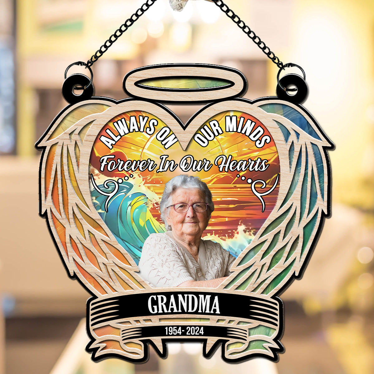 Custom Photo I Am Always With You - Personalized Custom Suncatcher