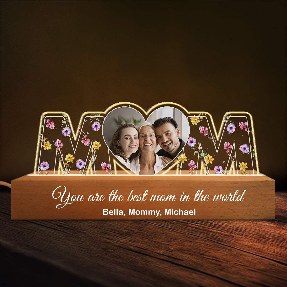 You Are The World - Personalized Custom Acrylic Letters 3D LED Night Light