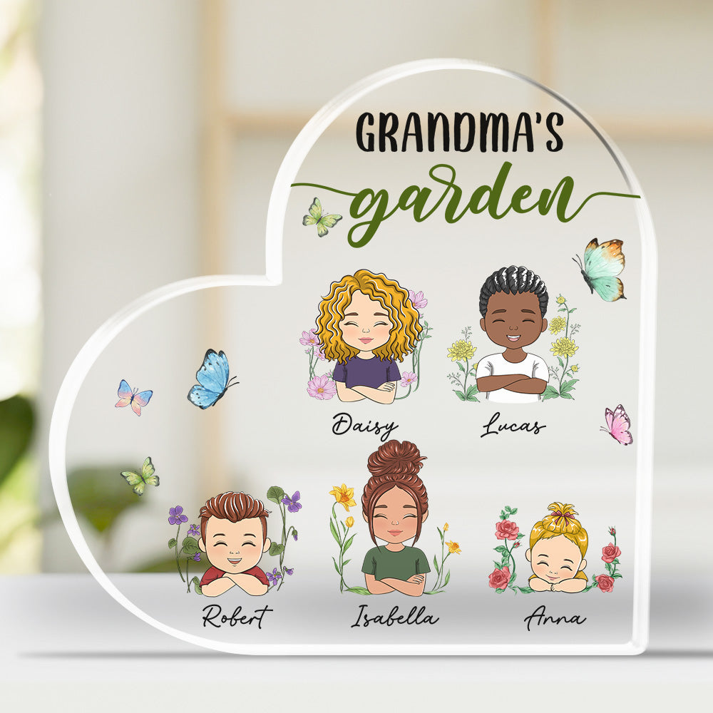 Flower Grandchildren - Personalized Custom Acrylic Plaque