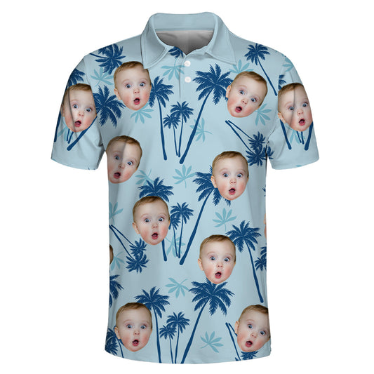 Custom Photo Best Dad Ever - Personalized Photo Polo Shirt