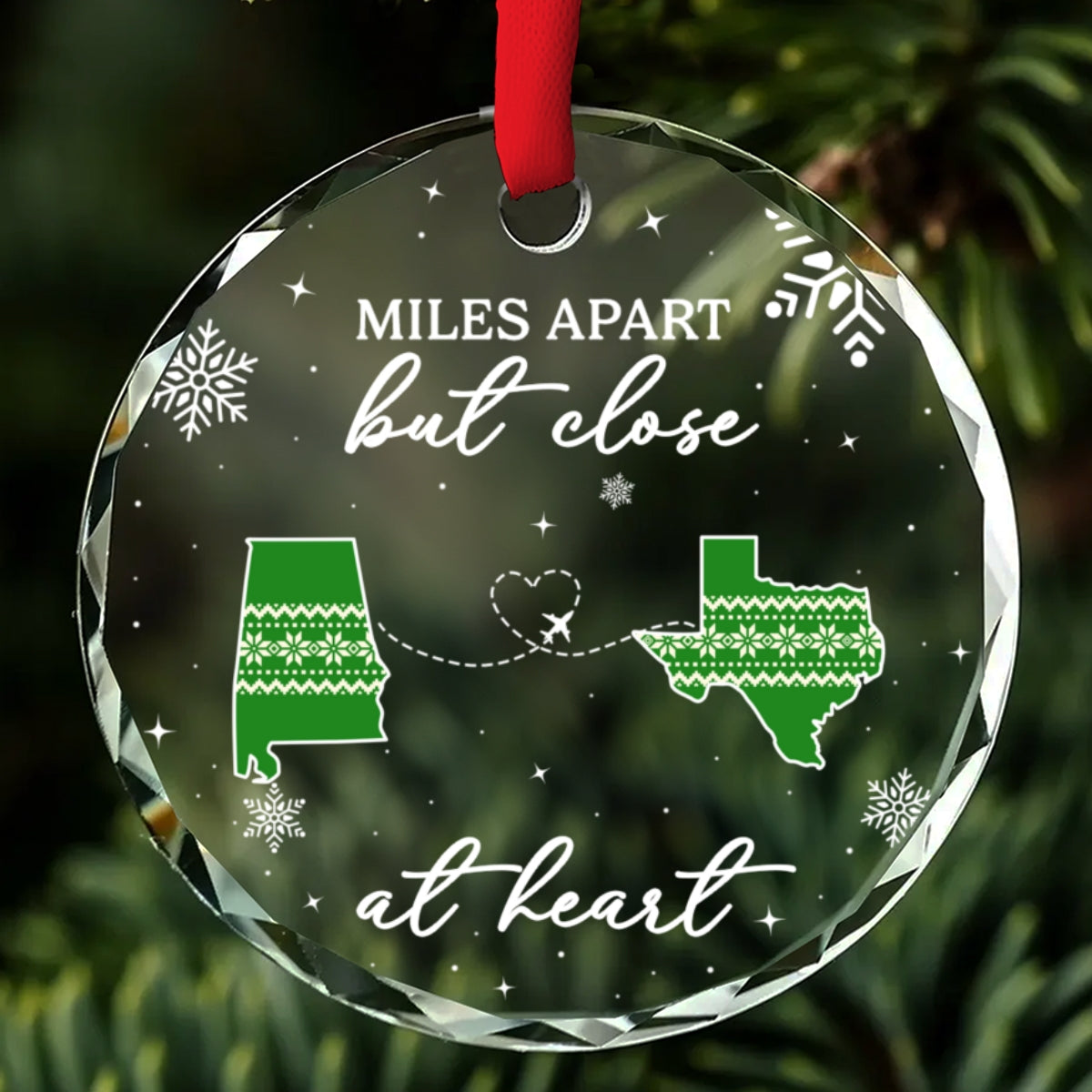 Home Is Where - Personalized Custom Glass Ornament