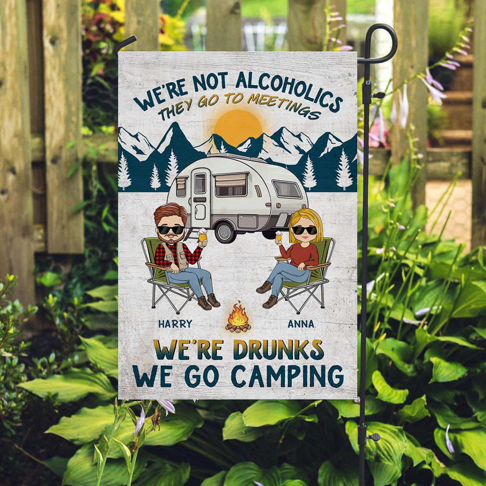We Go Camping - Personalized Custom Flag