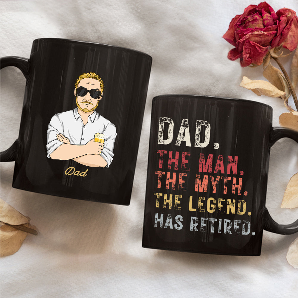 The Legend Has Retired - Personalized Custom Coffee Mug