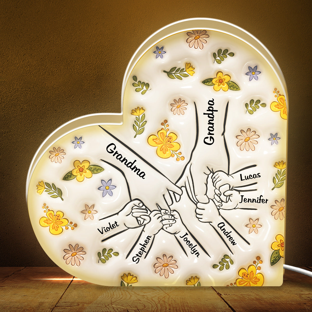 A Family Is A Round Of Love - Personalized Custom Light Box