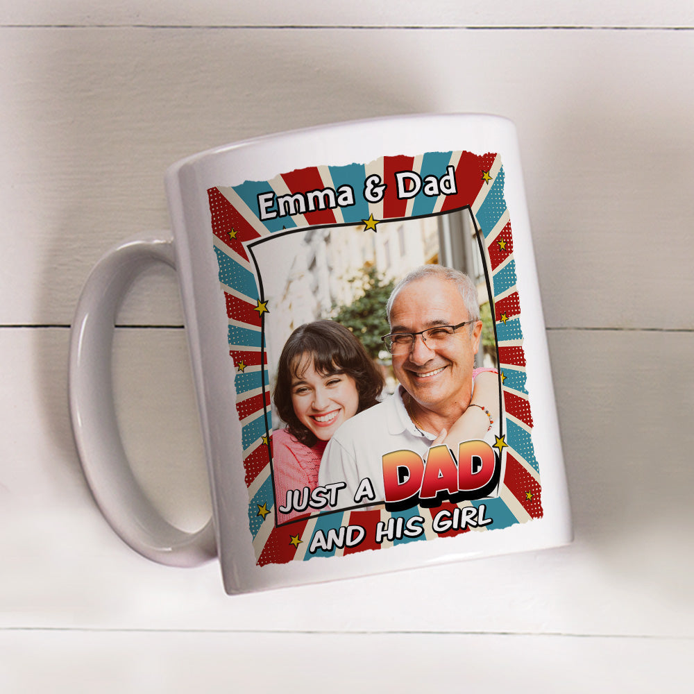 Just A Dad And His Kids - Personalized Custom Coffee Mug