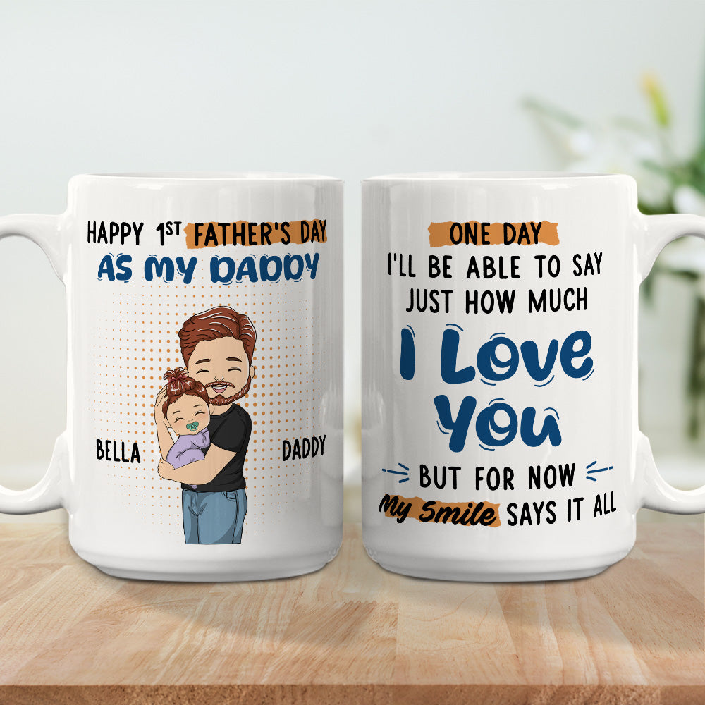 Happy 1st Fathers Day - Personalized Custom Coffee Mug