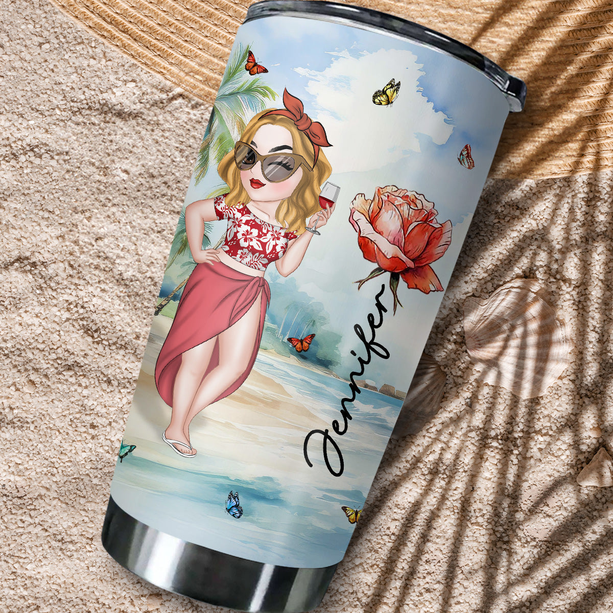 Summer Time - Personalized Custom Tumbler