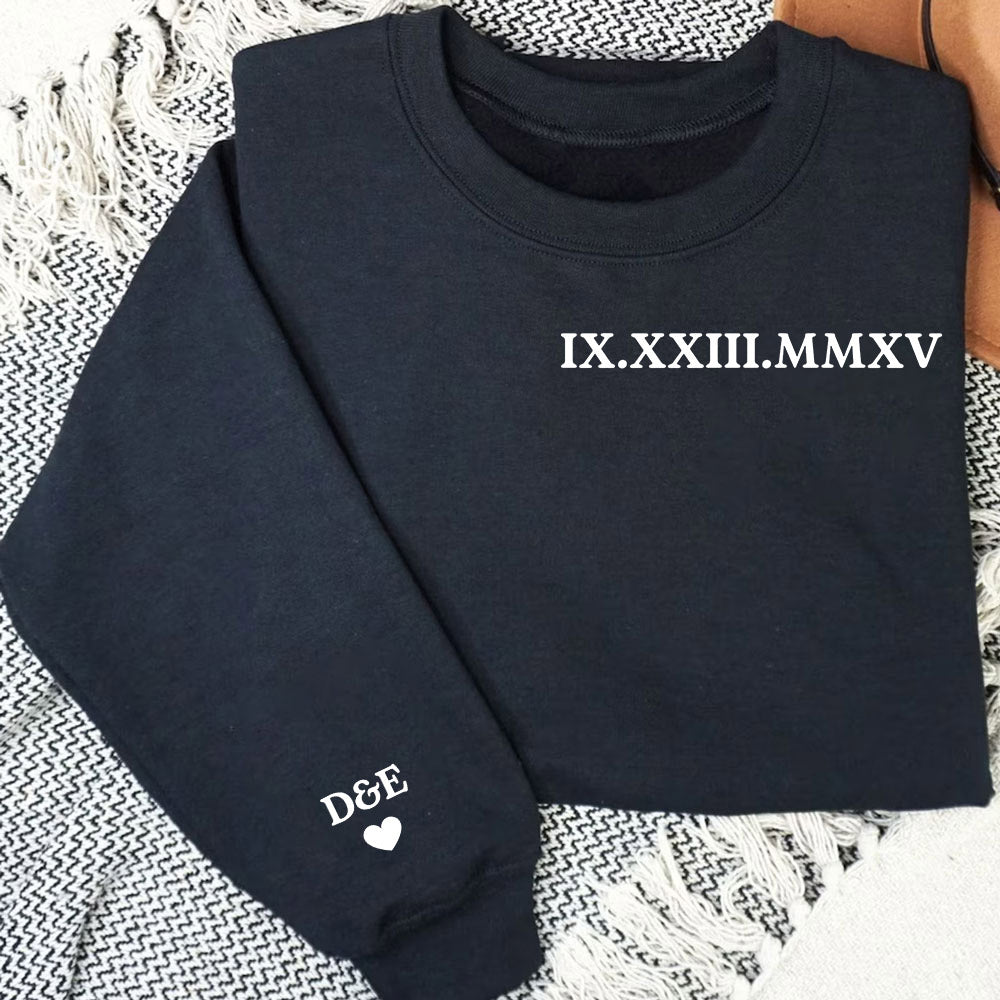 Custom Roman Numeral - Personalized Custom Long Sleeve T-shirt
