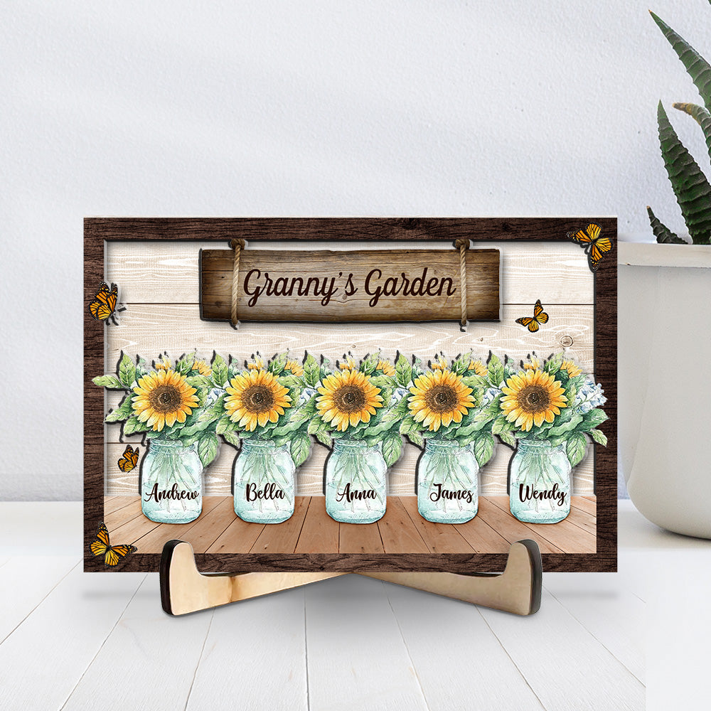 A Garden Of Love - Personalized Wooden Plaque