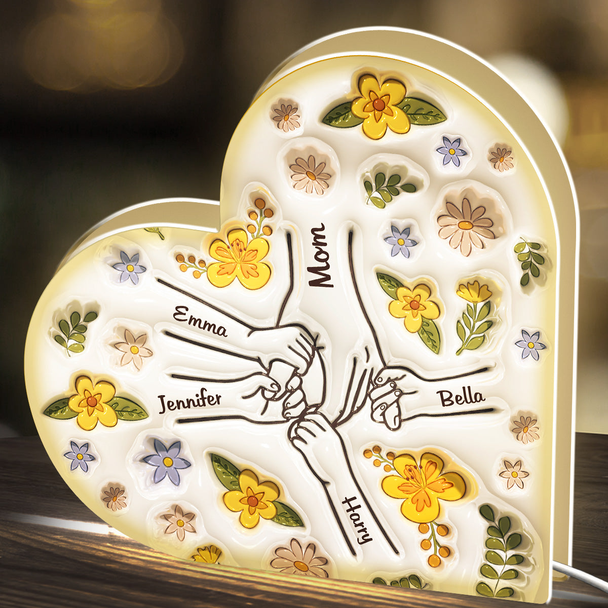 Holding Hands - Personalized Custom Light Box