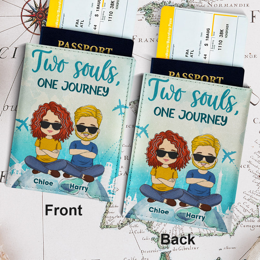 Two Souls, One Journey - Personalized Custom Passport Cover