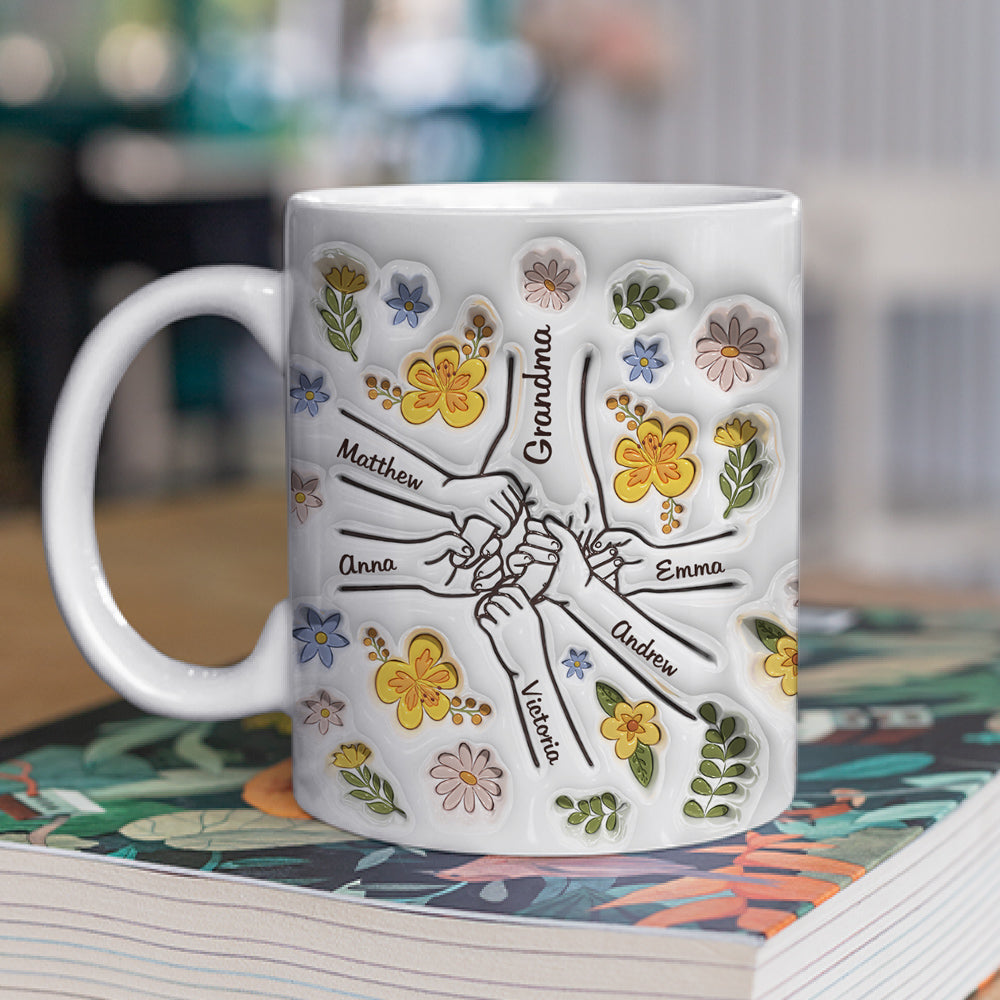 Hand In Hand, Also Heart In Heart - Personalized Custom 3D Inflated Effect Mug