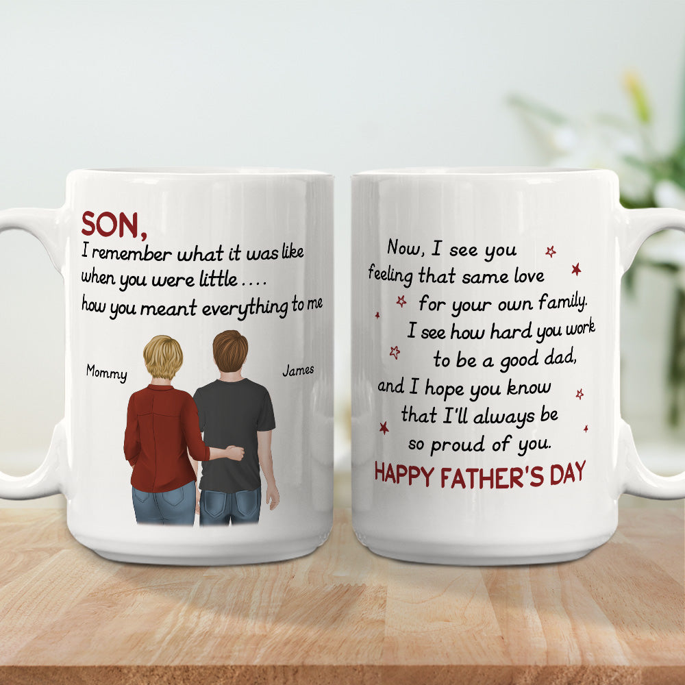 So Proud Of You Son - Personalized Custom Coffee Mug
