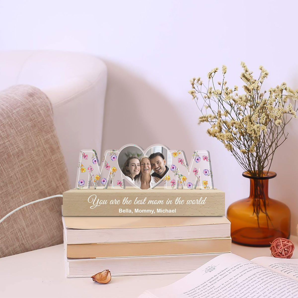 You Are The World - Personalized Custom Acrylic Letters 3D LED Night Light