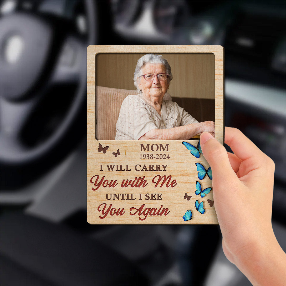 I'll Carry You With Me Until I See You Again - Personalized Custom Car Visor Clip