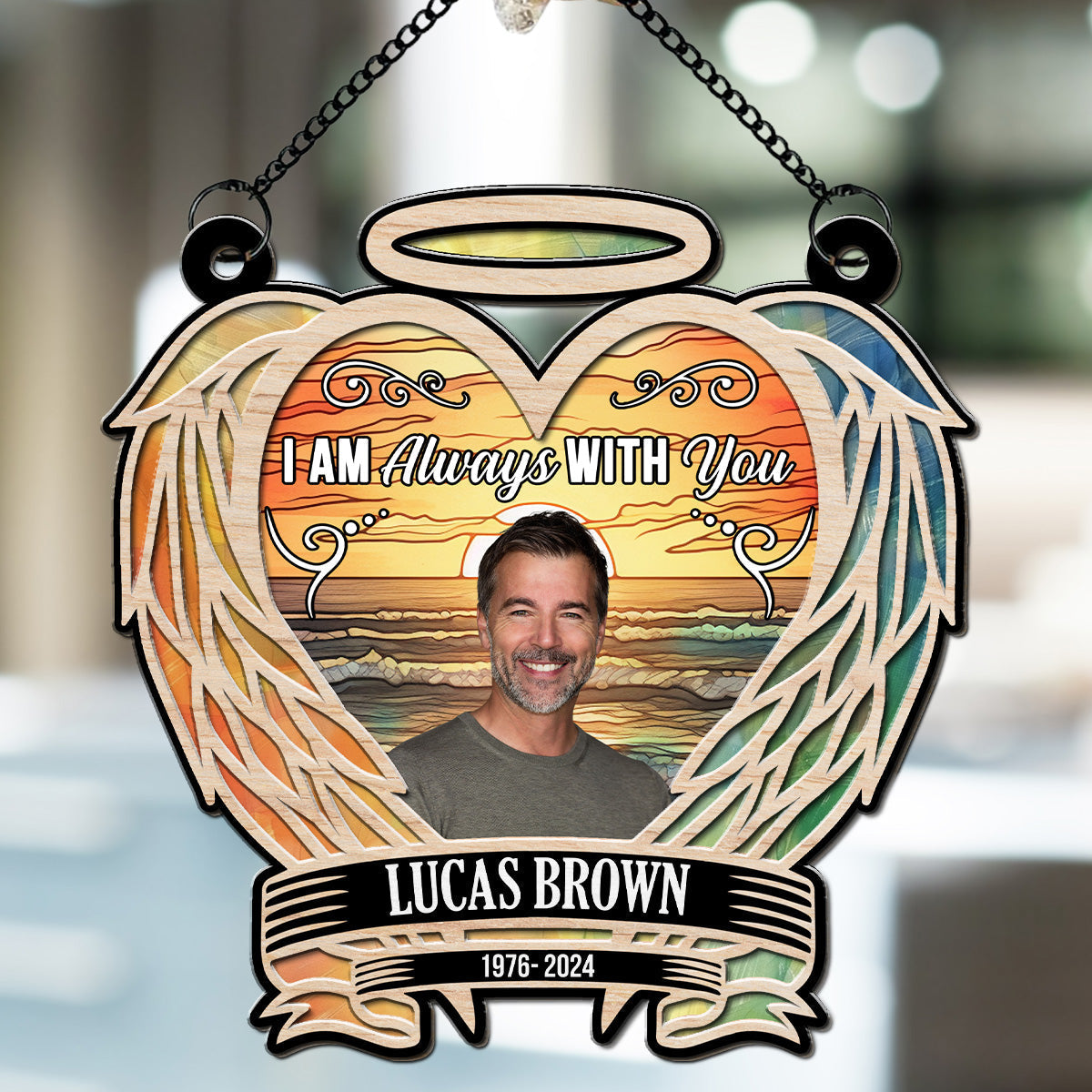 Custom Photo I Am Always With You - Personalized Custom Suncatcher