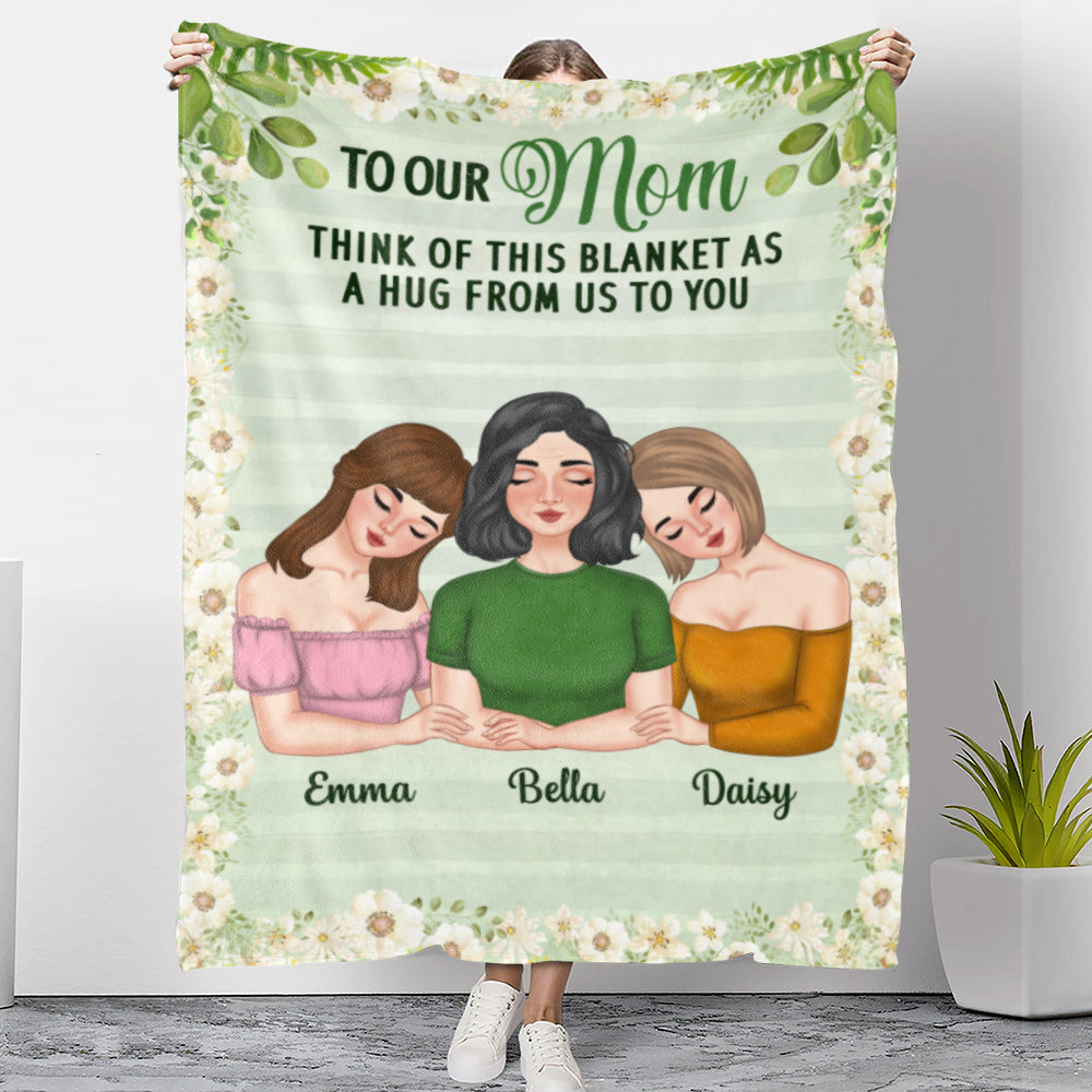 A Hug From Us - Personalized Custom Fleece Blanket