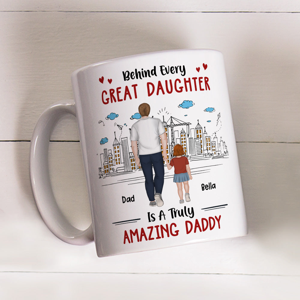 Behind Every Great Kids - Personalized Custom Coffee Mug